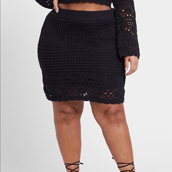 Fashion to Figure Dresses & Skirts - 💚Kamilah Crochet Mini Skirt